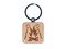 Roasting Marshmallows S'mores Camping Hiking Engraved Wood Square Keychain Tag Charm
